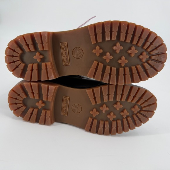 Timberland Heritage 6" Black Leather Waterproof Boots Womens Size 10 Lug Sole - Picture 10 of 10